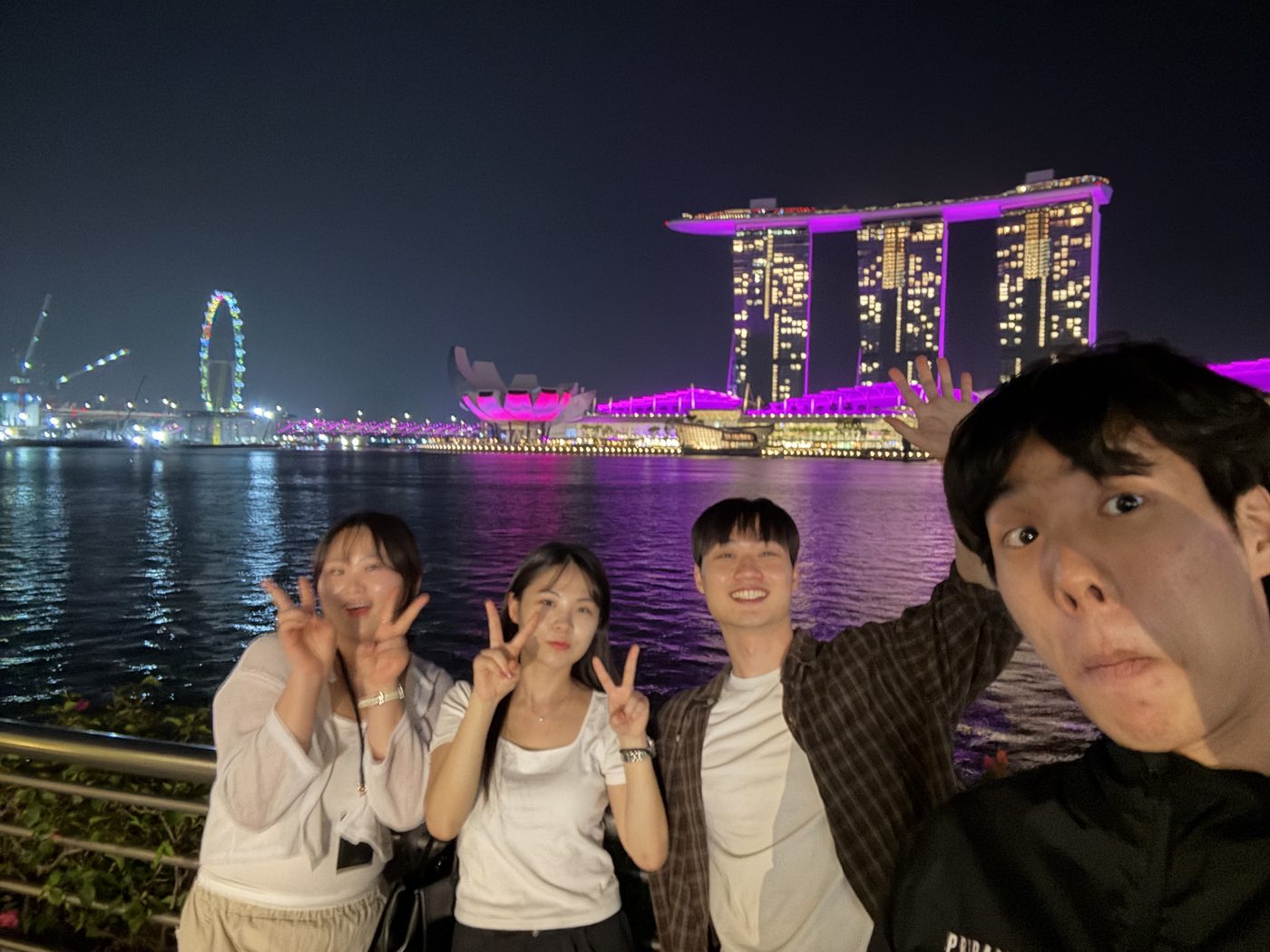 Marina Bay in the evening.
