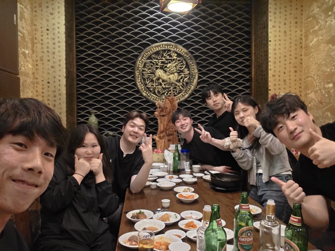 Lunch together in the department.