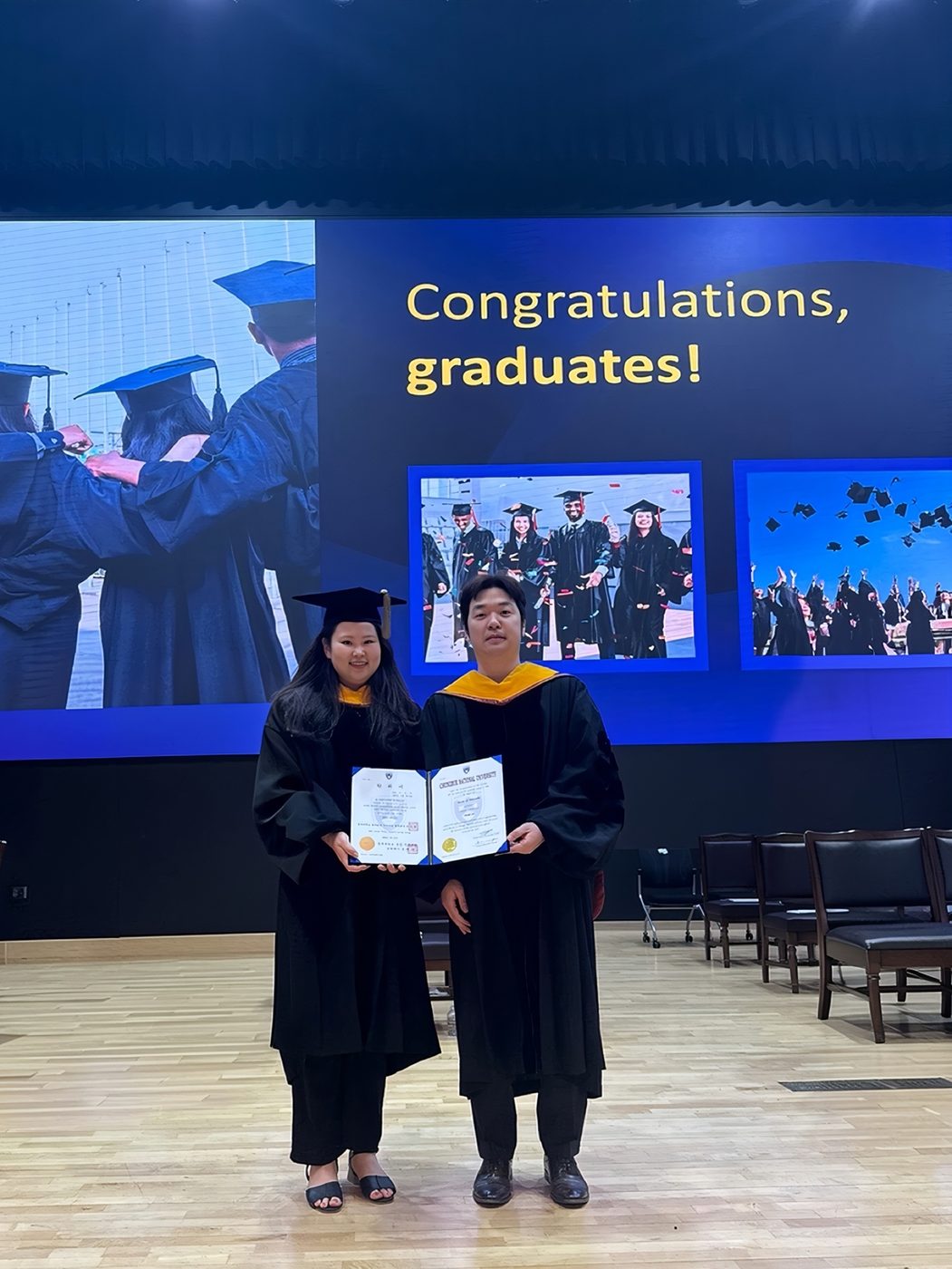Eun-Ji Lee at the degree conferral ceremony.
